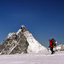 Am nächsten Tag spazieren wir gemütlich am "richtigen" Matterhorn vorbei, wieder zurück zur Bahn am Kleinen Matterhorn ...