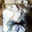 Decoration mariage bleu marine et blanc