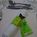 mariage vert anis, blanc et vert - les papillons