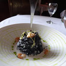 Les tagliatelles d'Audrey, à l'encre de seiche et sauce coco coriandre