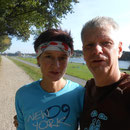 Trainingslauf an der Weser