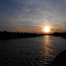 Sonnenuntergang an der Weser