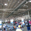 Hier die 13000 qm große Messehalle " B6 "