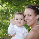 Braut und Baby Hochzeit Franken