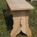 BANC XIVème Pin MNSS0220 100cm Longueur X 30 cm largeur X 45 cm de haut. Prix : 79 €