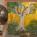 Arbre en marbre, verre sable et résine bi époxy