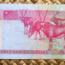 Namibia 100 dólares 1999 reverso