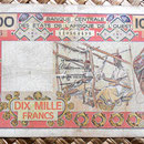 Senegal 10000 francos 1989 anverso
