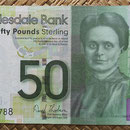 Escocia 50 pounds 2009 (158x84mm) Clydesdale Bank pk.229L anverso