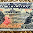 México, 1 peso 1914, Banco de Londres y México (160x74mm) anverso