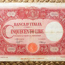 Italia 500 liras 1944 anverso