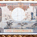 Chad 500 francos 1974 anverso