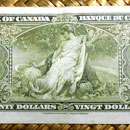Canadá 20 dólares 1937 reverso