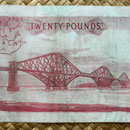 Escocia 20 pounds sterling -National Bank of Scotland Limited 1957 reverso