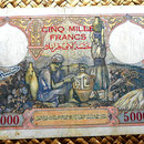 Argelia 5000  francos 1942 reverso