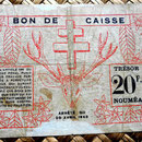 Nueva Caledonia WWII 20 francos 1943 reverso