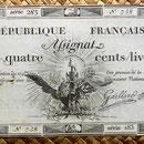 Francia Asignado 400 libras 1792 uniface