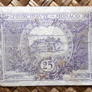 Monaco 25 ctmos. de franco 1920 (75x50mm) reverso