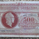 Francia 500 francos 1945 (138x78mm) pk.106 anverso
