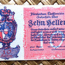 Liechtenstein 10 heller 1920 (70x45mm) anverso