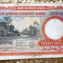 British West Africa 20 chelines 1953 anverso