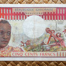 Gabón 500 francos 1974 anverso