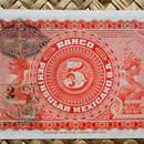 México, 5 pesos 1915 Banco Peninsular Mexicano -Mérida reverso