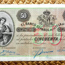 Cuba colonial 50 pesos 1896 anverso