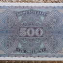 Alemania 500 marcos 1922 Sachsische Bank Dresden (175x116mm) pk.S954a reverso