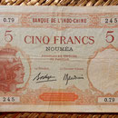 Nueva Caledonia 5 francos 1926 (148x92mm) pk. 36b anverso