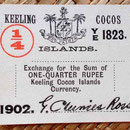 Islas Cocos un cuarto de rupia 1902 uniface
