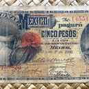 México, 5 pesos 1905 Banco Nacional de México (154x72mm) anverso