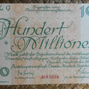 Alemania 100.000.000 marcos Amtshauptmannschaft Dresden Neustadt  sep-1923 (148x91mm) anverso