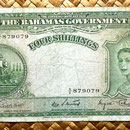 Bahamas 4 shillings 1953 anverso