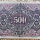 Alemania 500 marcos 1890 Sachsische Bank Dresden (180x116mm) pk.S953a reverso