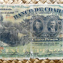 México, 5 pesos 1909 Banco de Coahuila -Saltillo (180x80mm) anverso