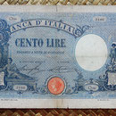 Italia 100 liras 1926 (184x120mm) pk.39f anverso