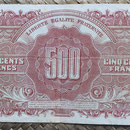Francia 500 francos 1945 (138x78mm) pk.106 reverso