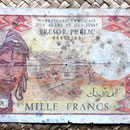 French Afars and Issas 1000 francos 1975 anverso