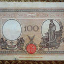 Italia 100 liras 1934 pk.50c reverso