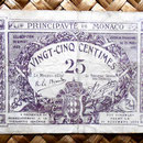 Monaco 25 ctmos. de franco 1920 (75x50mm) anverso