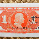 El Salvador 1 colon 1964 reverso