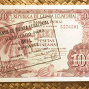 Guinea Ecuatorial 1000 bipkwele 1980 sobre 100 pesetas 1969 anverso