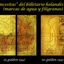 Paises Bajos -Princesitas en gulden de los años 40 s.XX marcas de agua