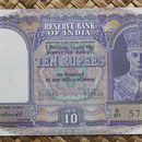 India 10 rupias 1943 (145x84mm) pk.24 anverso