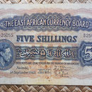 East Africa 5 shillings 1943 (153x95mm) pk.28b anverso