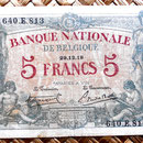 Belgica 5 francos 1918 anverso