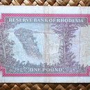 Rodesia 1 pound 1968 reverso