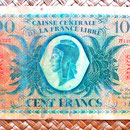 Guyana 100 francos 1944  anverso