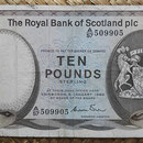 Escocia 10 pounds 1983 (150x85mm) Royal Bank pk.343a anverso